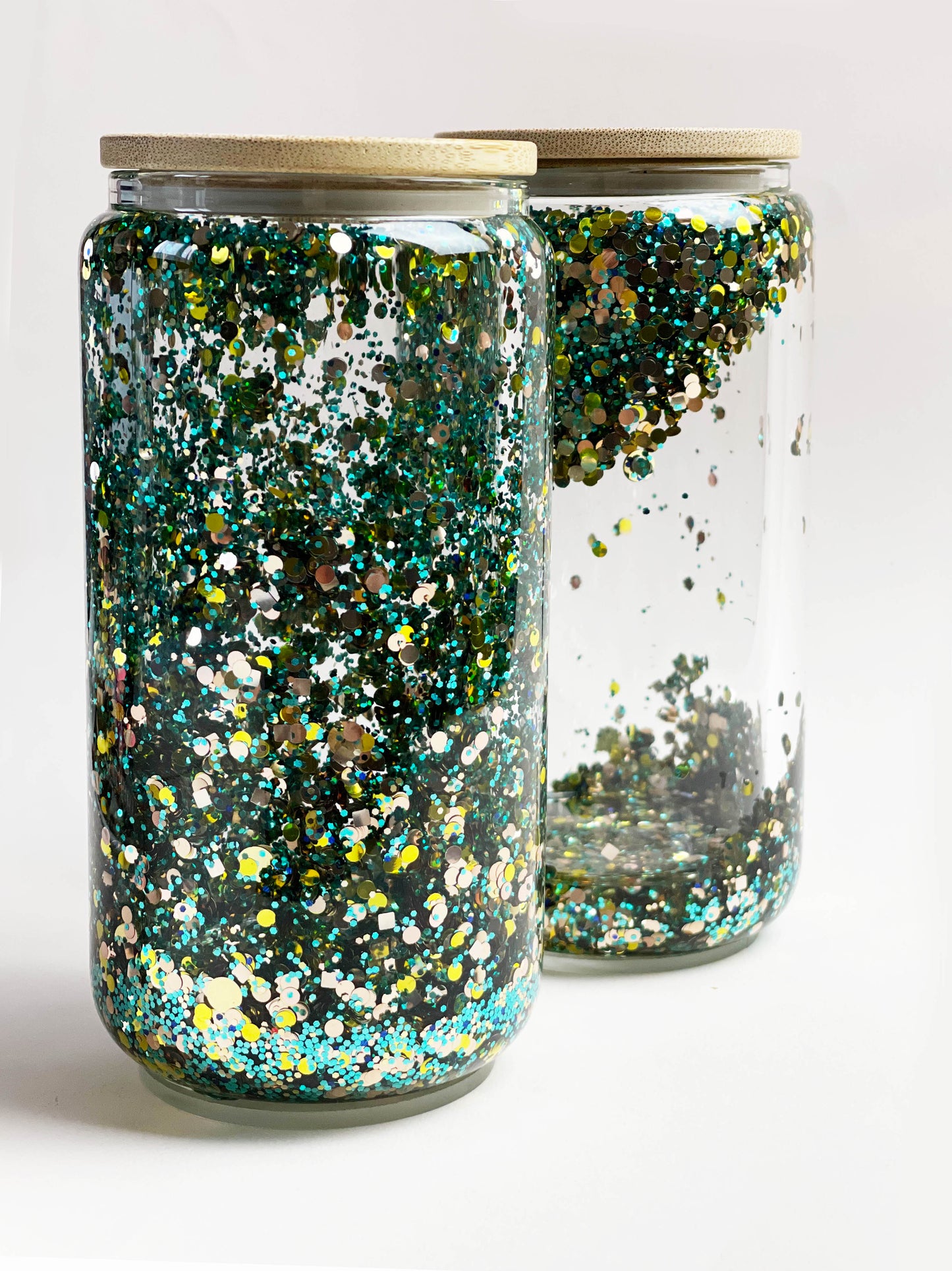 Verre Glitter Golden Jade