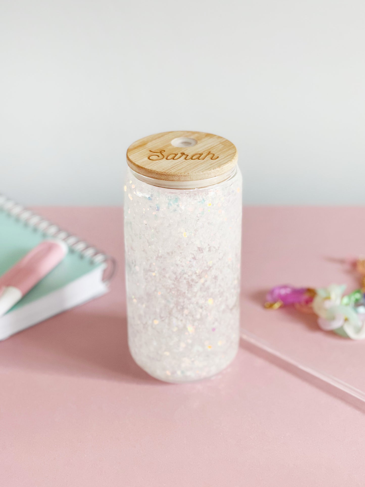 Verre Glitter Opale