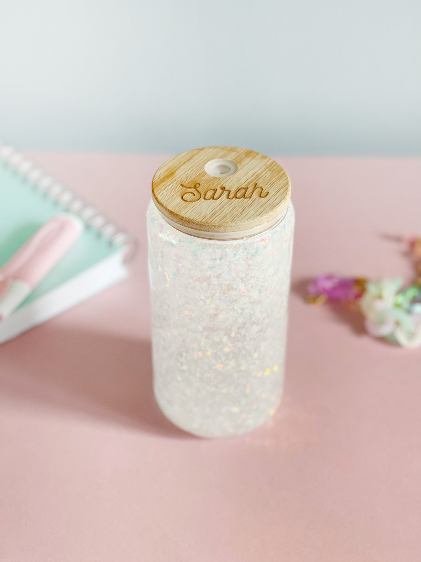 Verre Glitter Opale