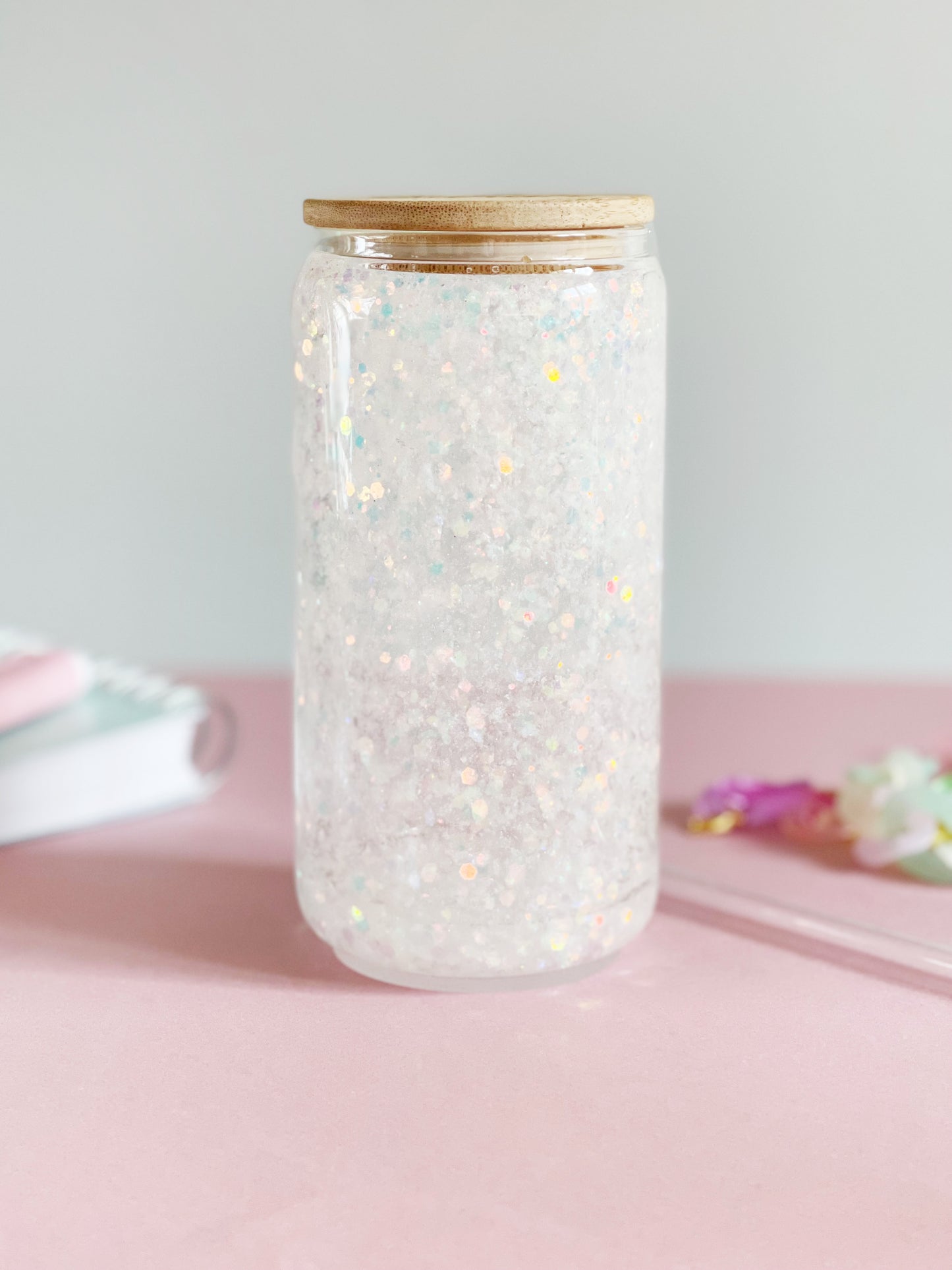 Verre Glitter Opale